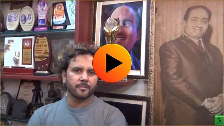Shri Javed Ali Celebrity Singer visits Rafi Sahab's hall of fame and also sings a song